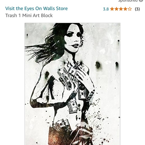 Trash 1 Alex Cherry Pop Block Print Guy room decor men’s decor - Picture 5 of 5